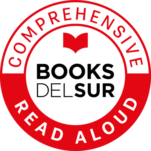 Photo of Books Del Sur comprehensive read aloud collection logo.