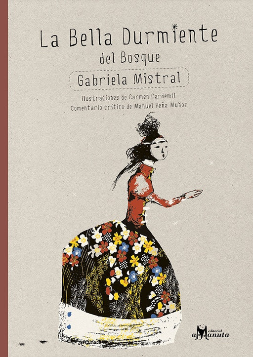 Book cover of La Bella Durmiente del Bosque with an illustration of a woman holding out her hand.