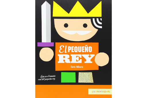 Book cover of El Pequeno Rey shows various shapes making a king.