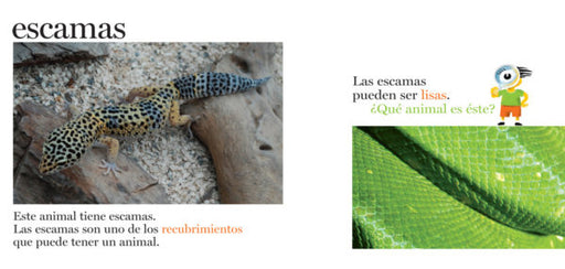 Inside pages shows text with photograph of animals with scales.