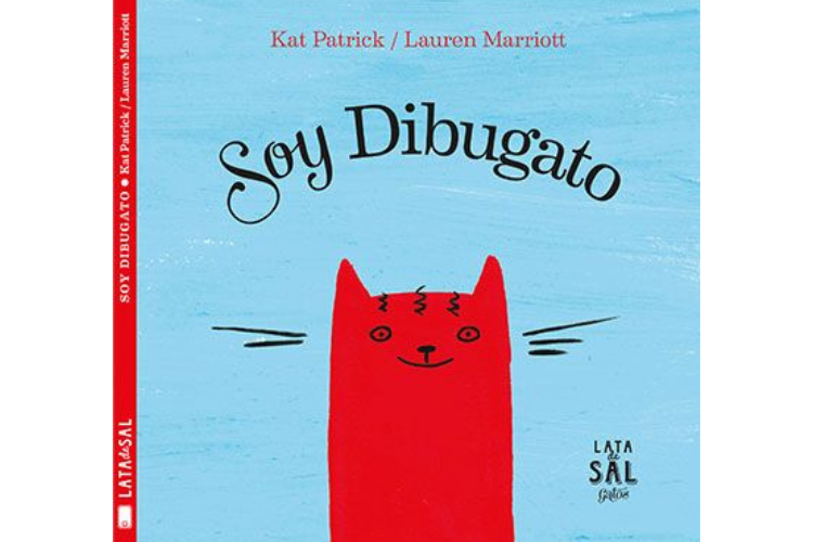 Book cover of Soy Dibugato with an illustration of a red cat.