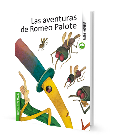 Book cover of Las Aventuras de Romeo Palote with an illustration of insects.