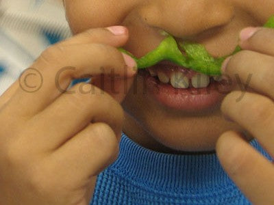 image of a child with a food mustache