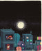 Inside page of the book depicting an illustration of a city skyline at night