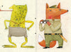 Illustrations of a frog and a fox, both dressed like humans
