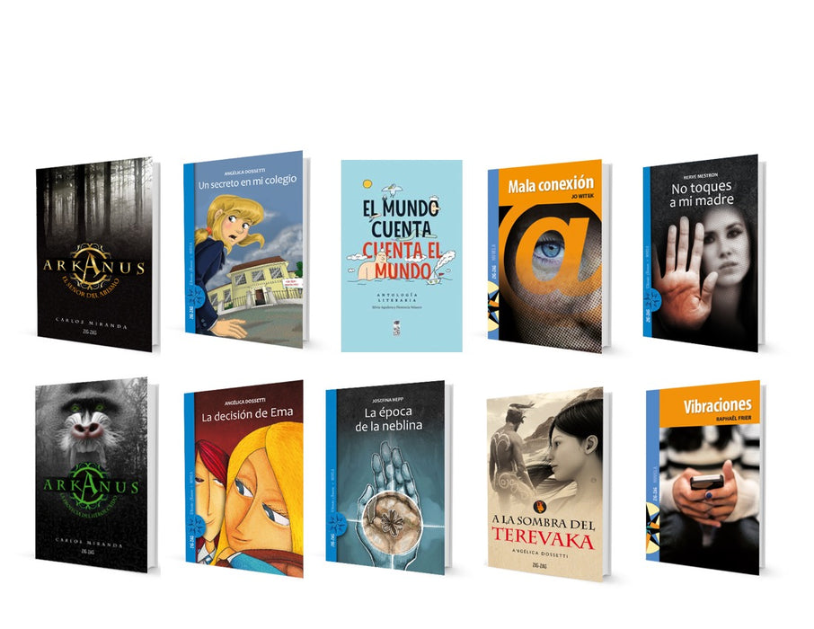 Image of 10 different books available for high school book club sets.