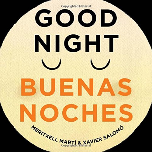 Book cover of Buenas Noches with an illustration of the moon.