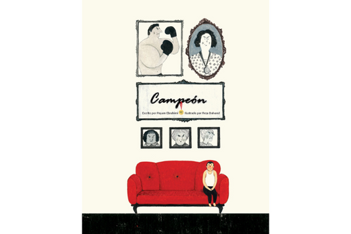 Book cover of Campeon with an illustration a man sitting on couch.