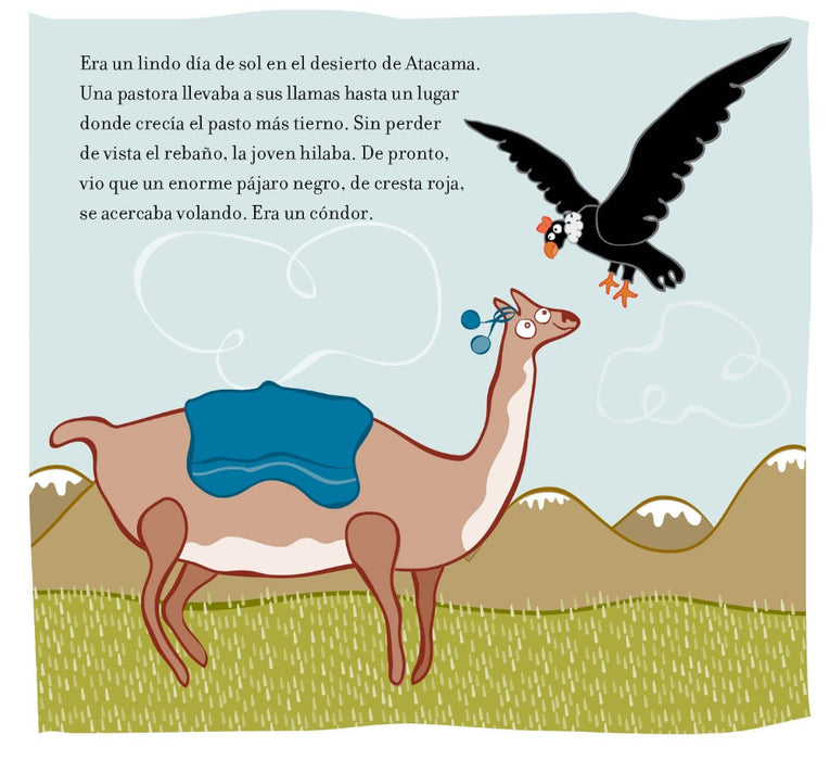 Inside page shows text from the story and an illustration of a bird and another animal.