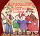 Book cover of Cuentos en Rima para Leer en la Tarima with an illustration of three people in costume and a wolf playing guitar.