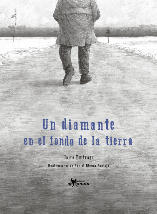 Book cover of Un Diamante en el Fondo de la Tierra with an illustration of a  person walking on a path.