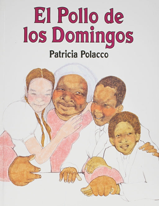 Book cover of El Pollo de los Domingos with an illustration of a family of four.