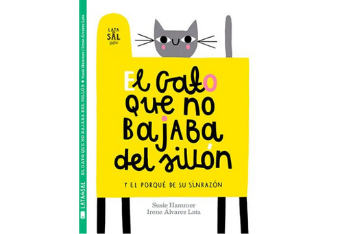 Book cover of El Gato que no Bajaba del Sillon y el Porque de su Sinrazon with an illustration of a cat peaking out from behind a couch.