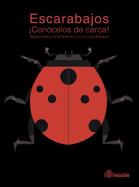 Book cover of Escarabajos Conocelos de Cerca with an illustration of a lady bug.