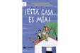 Book cover of Esta Casa es Mia with an illustration of family sitting on a roof.