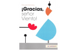 Book cover of Gracias Senor Viento with an illustration of different shapes.