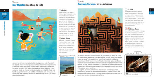 Inside pages show text and illustrations of people swimming.