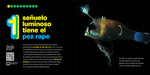 Inside pages show text and a photograph of an angler fish.