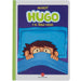 Book cover of Hugo y el Traga Ovejas with an illustration of a boy hiding under the covers of his bed.