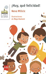 book cover illustrates 6 children having a party