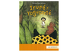 Book cover of Irupe y Yaguarete with an illustration of a child alone in the forest followed by the jaguar.