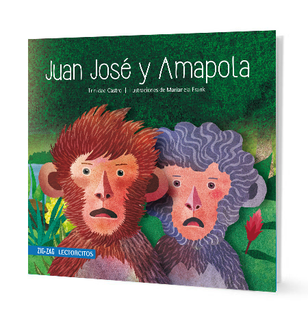 Book cover of Juan Jose y Amapola illustrates two monkeys.