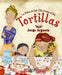 Book cover of La Fiesta de las Tortillas with an illustration of a family making tortillas.