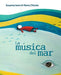 Book cover of La Musica del Mar with an illustration of a child laying in a field above the title with an eye drawn below the title of the book.