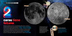 Inside pages show text and photographs of different sides of the moon.