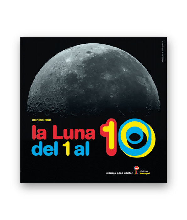 Book cover of La Luna del 1 al 10 with a photograph of the moon.