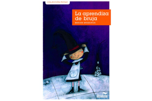 Book cover of La Aprendiza de Bruja with an illustration of a witch.