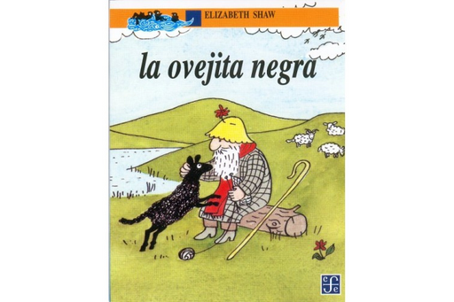 Book cover of La Ovejita Negra with an illustration of an old man and a black sheep.