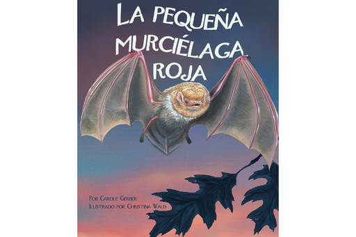 Book cover of La Pequena Mucielaga Roja with an illustration of a bat flying.