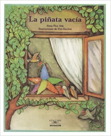 Book cover of La Pinata Vacia with an illustration of animals in a window.