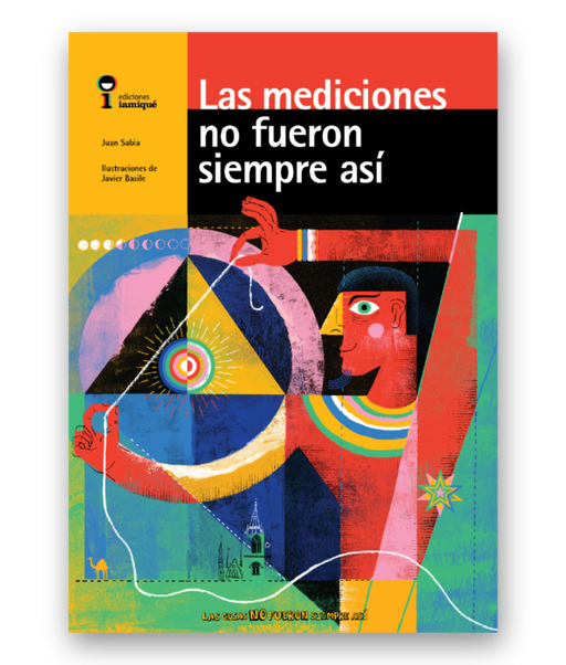 Book cover of Las Mediciones no Fueron Siempre Asi with an illustration of a man playing with string.