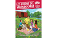 Book cover of Los Chicos del Vagon de Carga with an illustration of four kids and a dog having a picnic.