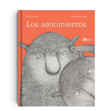 Book cover of Los Sentimientos with an illustration of two creatures.