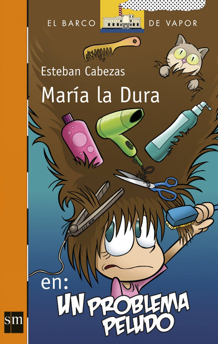 book cover illustrates Maria with objects in her hair