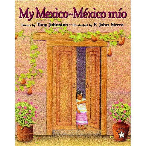 Book cover of Mexico Mio with an illustration of a girl opening a door.