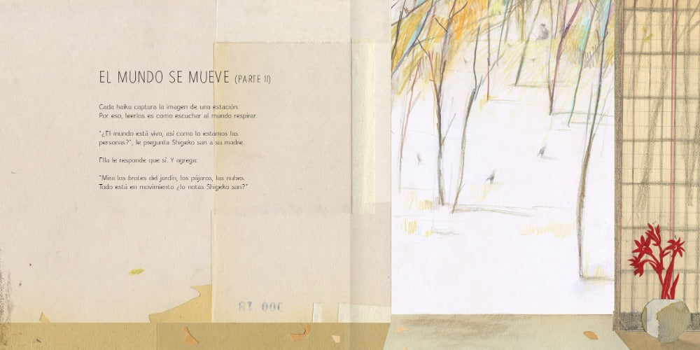 Inside pages show text and illustrations of trees.