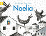 Book cover of Noelia with an illustration of dogs on houses in the rain.