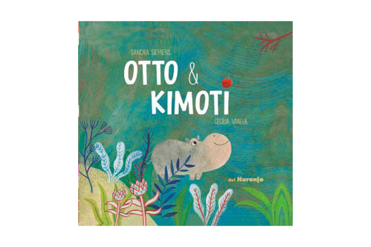 Book cover of Otto y Kimoti with an illustration of a hippo in water.