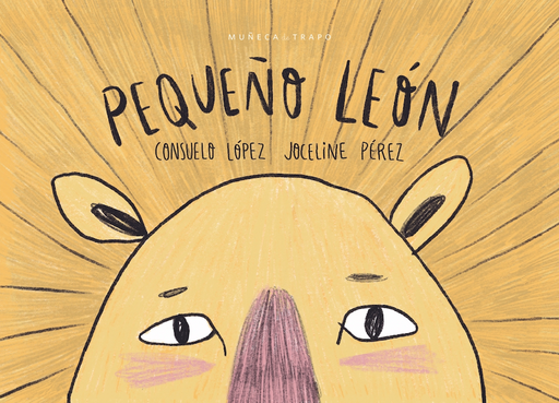 Book cover of Pequeno Leon with an illustration of a lion's head.
