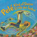 Book cover of Pele el rey del futbol/Pele King of Soccer with an illustration of a man playing soccer.