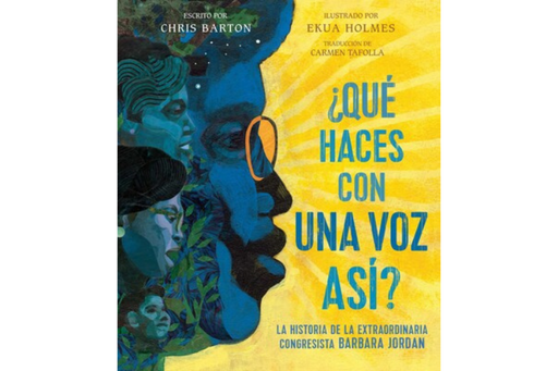 Book cover of Que Haces con una voz Asi? La Historia de la Extrodinar with an illustration of a profile of a woman's face.