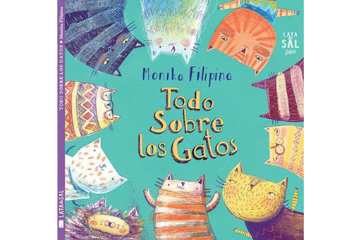 Book cover of Todo Sobre los Gatos with illustrations of different kinds of cats.