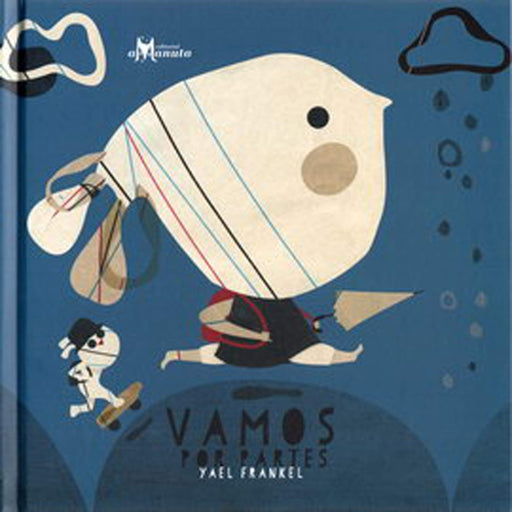 Book cover of Vamos por Partes with an illustration of a character running.