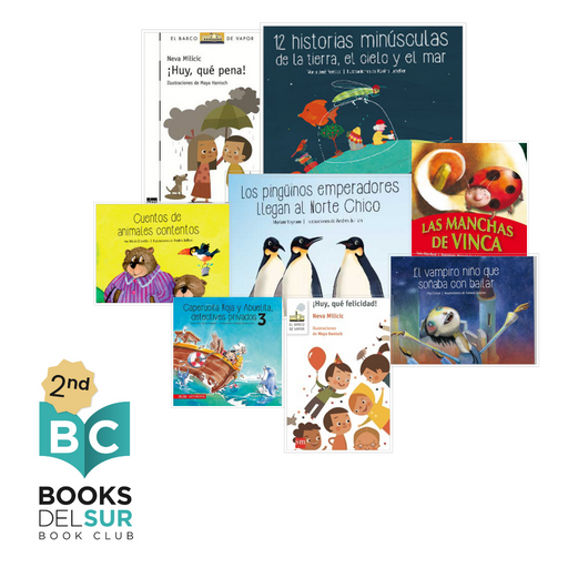 Photograph of eight different books available for second grade.