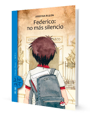 book cover shows a boy with a backpack