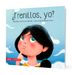 Book cover of Frenillos, Yo? with an illustration of a girl thinking with her index finger on her chin.